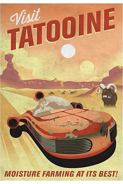 ESSESORIES ملصقات Eflormes Visit Tatooine، ملصقات جمالية لتزيين الجدران وديكو...