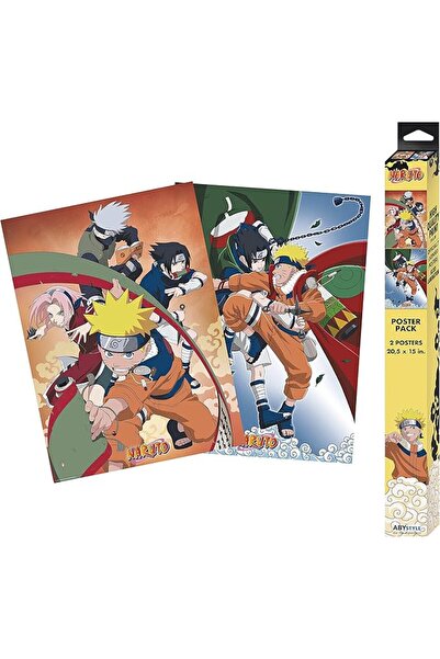 ESSESORIES Naruto Set Chibi Posters Team () Anime Poster Wall Art Set of 2 Ro...