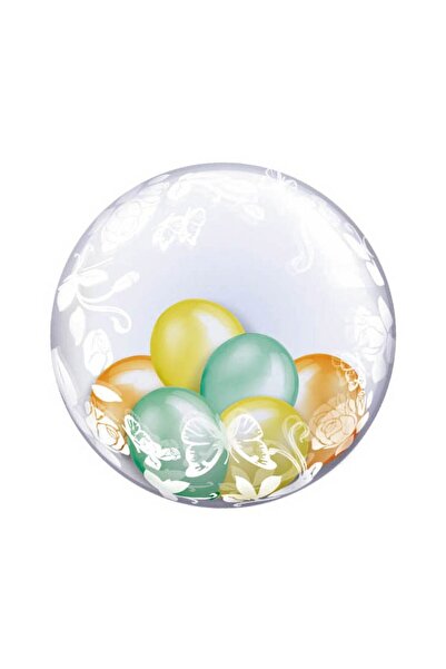 MP Mirific Party Balon bobo transparent cu 6 baloane, fluturi, multicolor