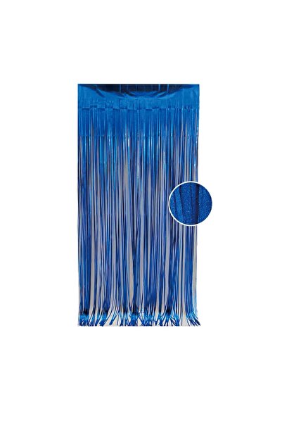 MP Mirific Party Perdea din folie metalică cu sclipici, albastră, 2m x 1m