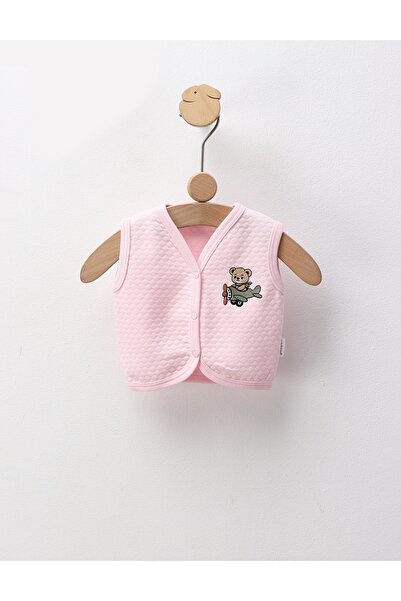 MiniKids Vesta grofata, Ursulet Aviator, roz