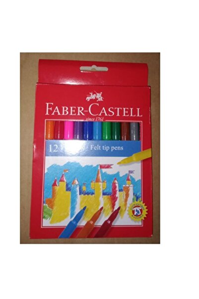 ED KIRTASİYE Faber 12-Pack Felt-Tip Pens Ergonomic Design with Vibrant Colors