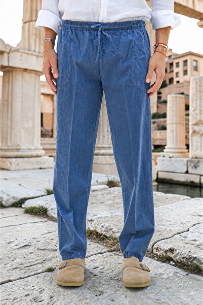 BİRBEYSTORE Sports Sweatpants Elastic Waist Cotton Thin Summer Fabric Large S...