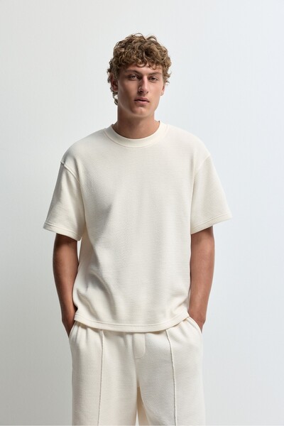 LEFTIES Gofre dokulu sweatshirt