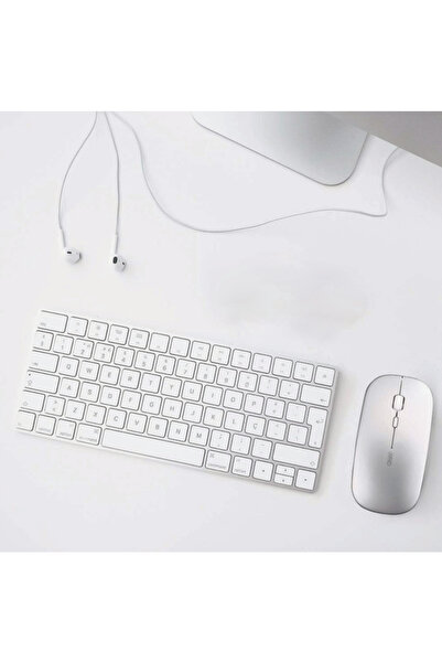 VU-TEK 199 Mouse wireless reîncărcabil cu mod dual (Bluetooth + Wi-Fi) – Argintiu