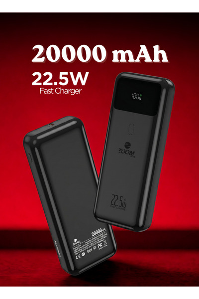 Zoom Plus Zoom Plus 20000Mah Power Bank Fast Charging 22.5W Pd Led Display Ty...