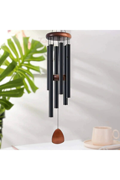 choice2 black Retro aluminum tube wind chime metal home decoration pendant ou...
