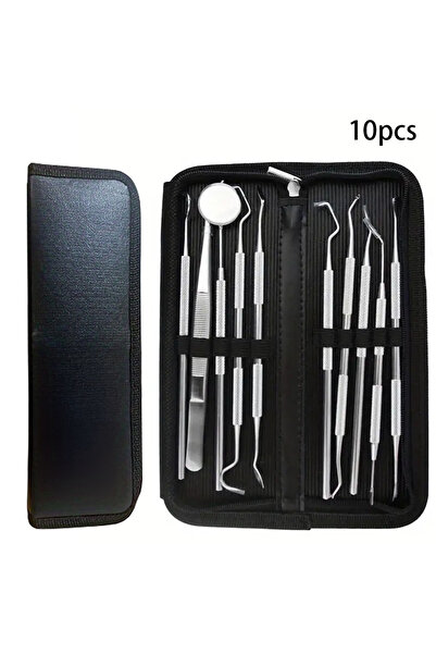 Choice5 10PCS Stainless steel dental tool cleaning set, dental cleaning and o...