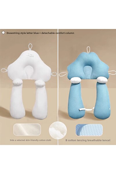 Choice1 SKY BLUE Multi-functional Baby Pillow Newborn Double Sides Soothing S...