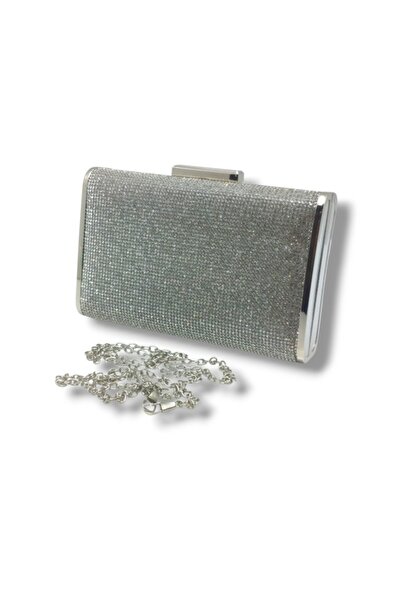 VAROL ÇANTA Varol 511-26 Steel Case Stone Evening Dress Women's Bag
