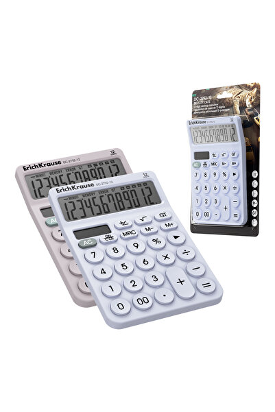 OEM Calculator de birou cu 12 cifre ErichKrause DC-2792-12 Big City Cats, cul...
