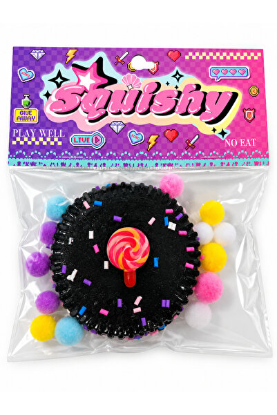 Squishy Biscuit Oreo cu Decor Colorat – Jucărie Antistres