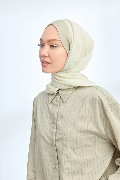 ARMANDA ȘAL CU MODEL ELEGANT HARMONY FRAME - CREM - MENTOL