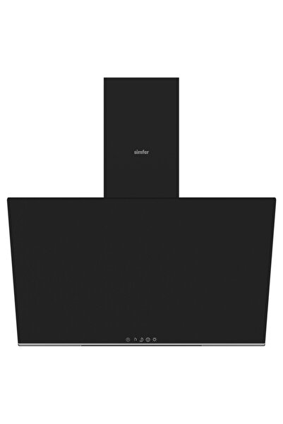 Simfer 60cm Klasik Eğik Siyah Tek Cam Push Buton Led Lamba