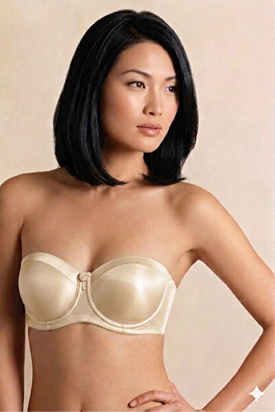 CSN CASANO Women's Strapless Minimizer (Reducing) Gathering Underwire Bra (Ne...