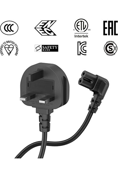 Generic 5M Figure 8 Power Cable for TV, Right Angle Power Cord Compatible TVs...