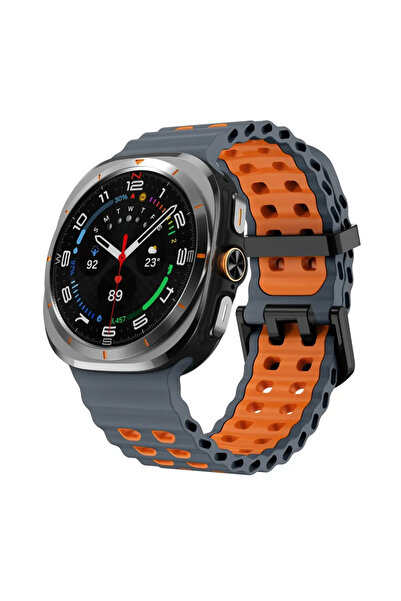 Choice10 watch7 ultra 47mm Space gray orange Original Silicone Strap for Watc...