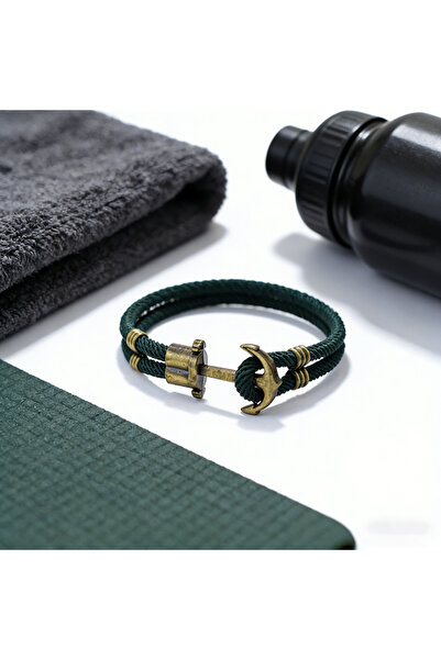 Choice1 Green Vintage Anchor Hook Bracelet Men Bilayer Grade A Durable Nylon ...