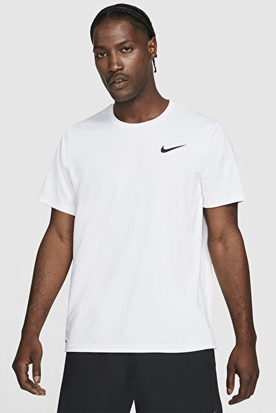 Nike Ανδρικό μπλουζάκι προπόνησης Pro Dri Fit κοντομάνικο λευκό