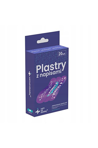 NO BRAND Sam Się Zbadaj Plasturi cu inscripții 20 buc.