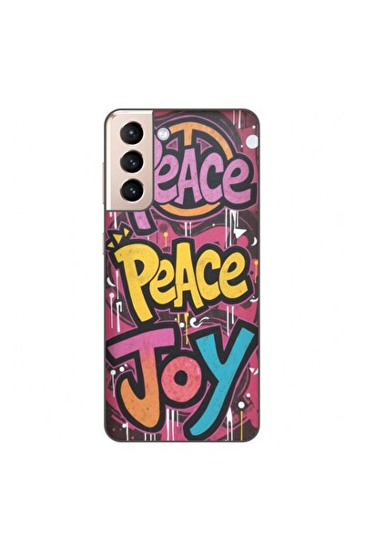 OEM Husa compatibila cu Samsung Galaxy S21 Silicon Gel Tpu Model Peace and Jo...