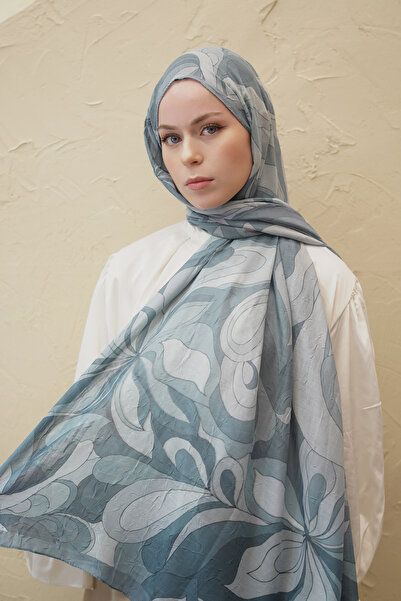 efdal şal eşarp Parla Pattern Organic Cotton Shawl