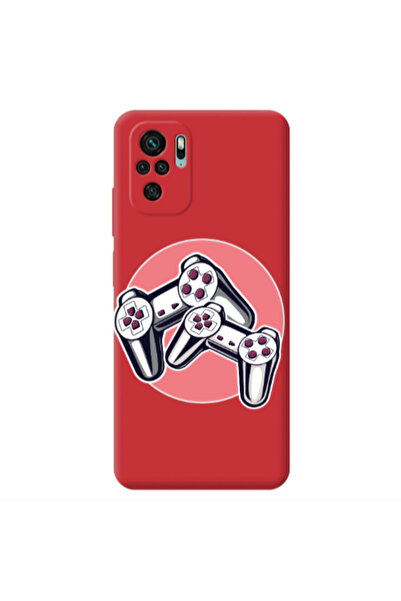 Other Xiaomi Redmi Note 10S Retro Joysticks Red Colored Silicone TPU Θήκη