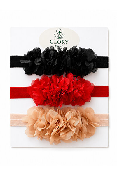 GLORY BABY 3-Piece Baby Bandana Set Laser Flower