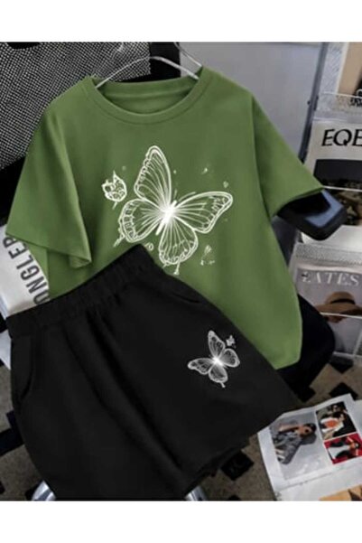 ZEMLİYA Sara Unisex Oversize Shorts Set Short Sleeve T-Shirt Comfortable Fit ...