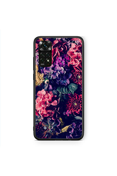 Other Xiaomi Redmi Note 11 Pro 5G Purple and pink flowers Black Glossy Θήκη