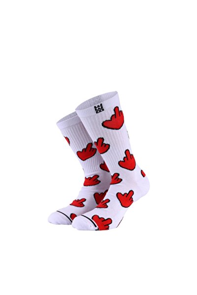 BEE UNUSUAL ''I Love To Hate You'' Κάλτσες AS-252905 - White