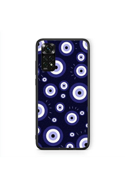 Other Xiaomi Redmi Note 11 Pro 5G Purple evil eye bead Black Glossy Θήκη