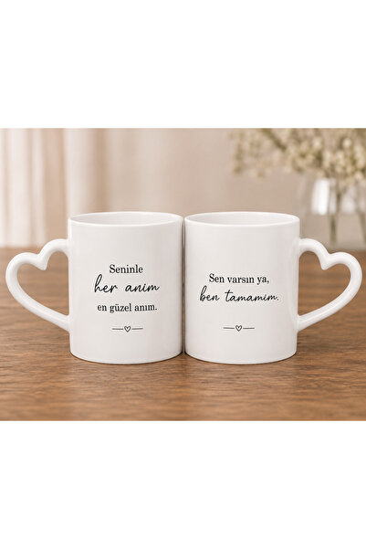nuksoc Special Handle Heart-Shaped Mug for Lovers