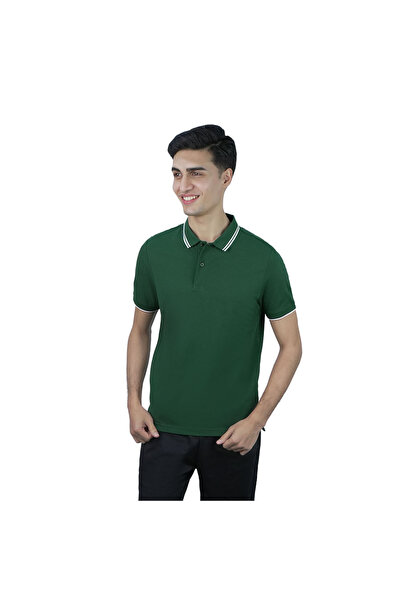 Giordano Men’s Slim Pique Solid Polo with Flat Knit Collar