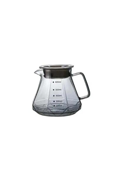 Cafista Espresso Coffee Pot Ribbed Transparent Glass 600ml