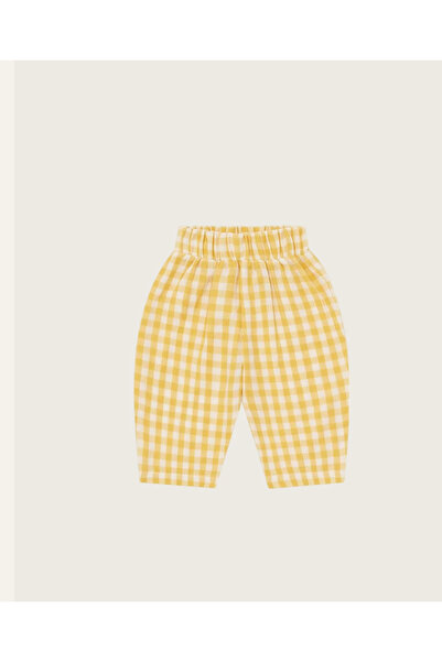 Tinybels Select Sarı Pötikare Müslin Pantolon