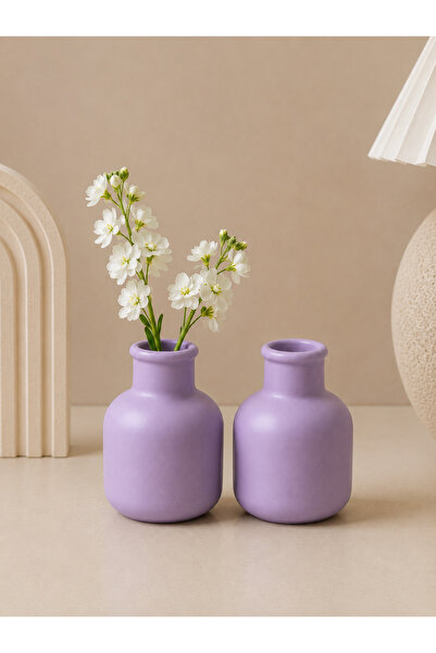 AlohamoraShop 2'li Modern Dekorasyon İçin Şık Beton Çiçek Vazo - Minimal ve Z...