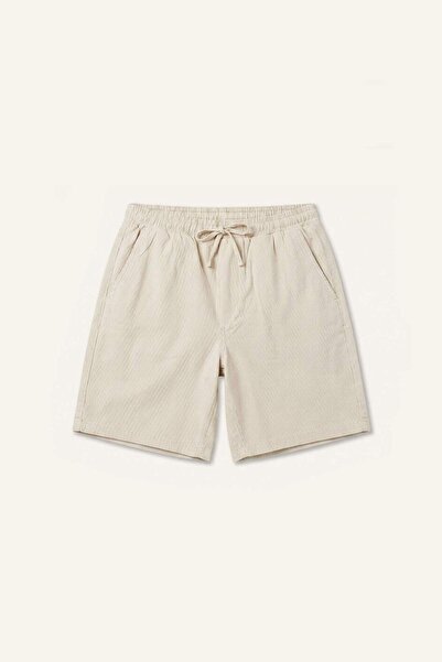 DeFacto Relax Fit Elastic Tie Waist Ecru Bermuda Shorts H7656Ax26Hs