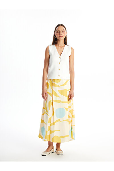 LC Waikiki Vizyon New Season Comfortable Fit Patterned A-Line Women's Skirt