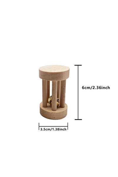 Choice8 11 Cute Rabbit Roller Toys Natural Wooden Pine Dumbells Unicycle Bell...