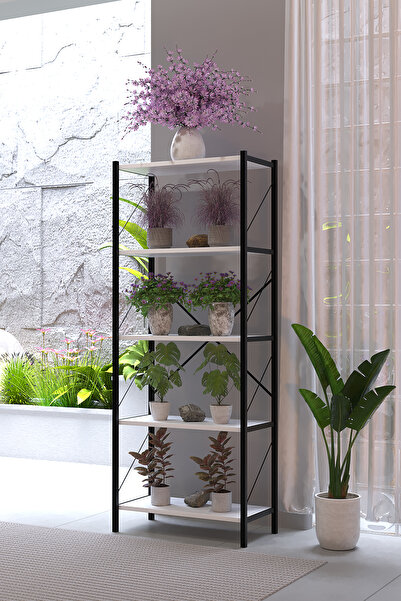 AWOX Lavanta 5 Katlı Metal Çiçeklik Saksılık Standı 150 cm Dekoratif Bitki Ra...
