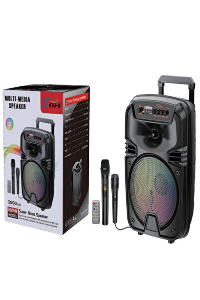AT Performance Boxă Portabilă ZQS12149, 12Inch, 50W, 3000mAh, BT, USB/TF/FM, ...