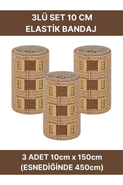 Alban Elastik Bandaj Seti 3’lü (3x10cm) 12 Klipsli 4,5 Metreye Kadar Uzar, Sp...