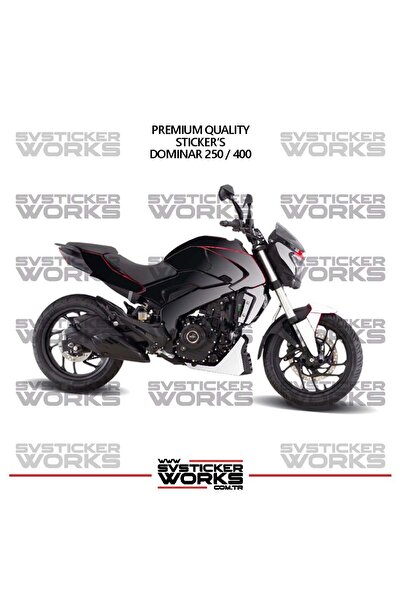 ARONA Bajaj Dominar 250-400 Compatible Fairing Sticker Dual Color Engine Fair...