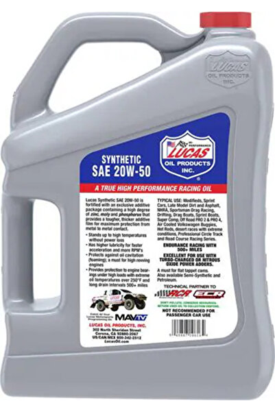 LUCAS كرتون زيت لوكاس 20W50 اربعة لتر ( 4 حبات ) - ( Pack of 4) 20W50 Motor O...