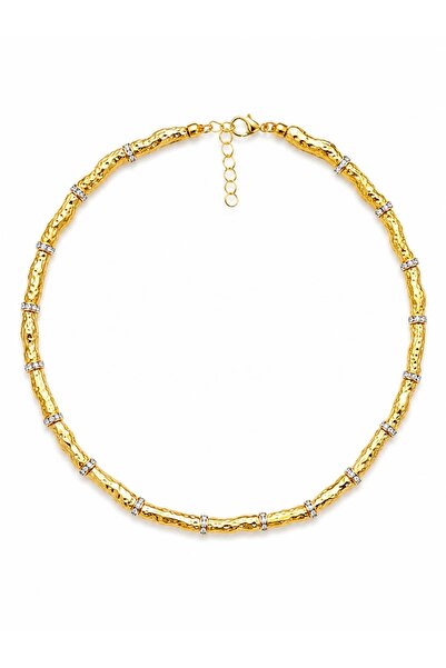 CHARMLUCKY GOLD STONE NECKLACE