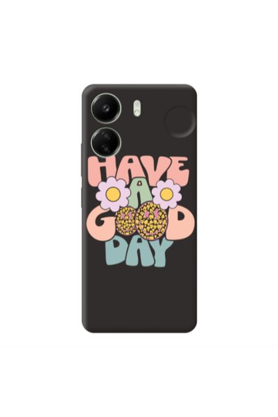 Other Xiaomi Redmi 13C Have A Good day Black Colored Silicone TPU Θήκη