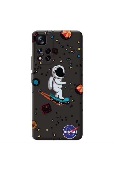 Other Xiaomi Redmi Note 11 Pro 5G Astronaut with skateboard Black Colored Sil...