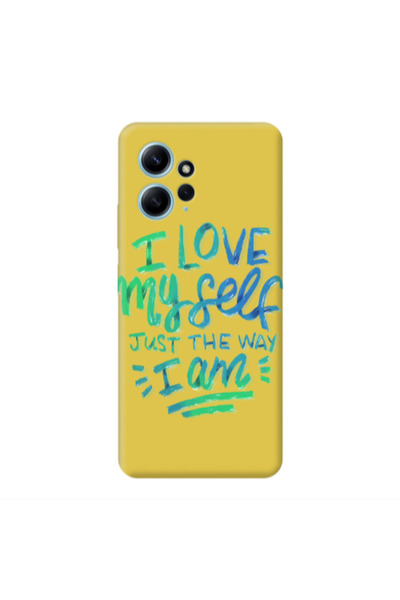 Other Xiaomi Redmi Note 12 4G I Love My self Yellow Colored Silicone TPU Θήκη