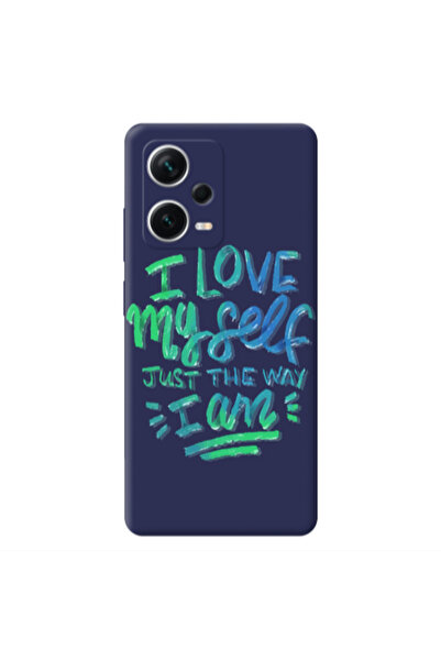 Other Xiaomi Poco X5 I Love My self Dark blue Colored Silicone TPU Θήκη
